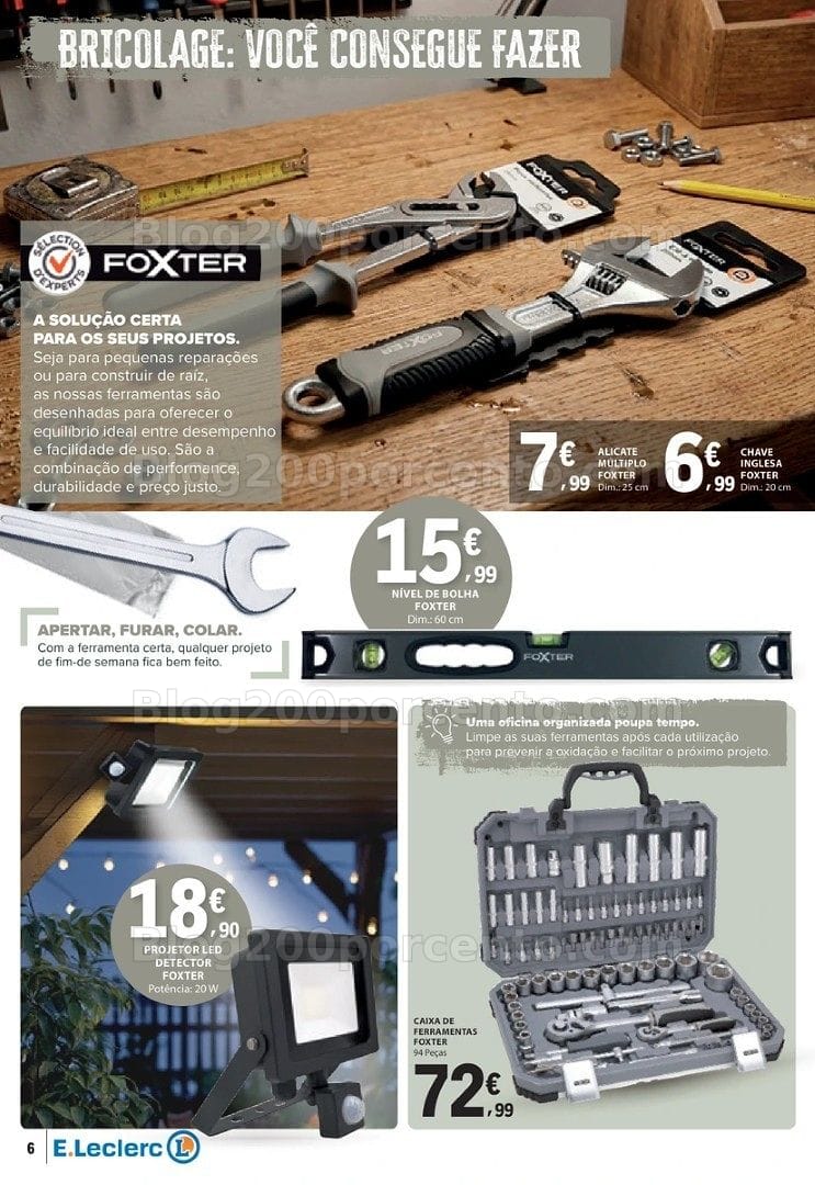 Antevisão Folheto E-LECLERC Especial Ferramentas Promoções de 1 a 30 abril